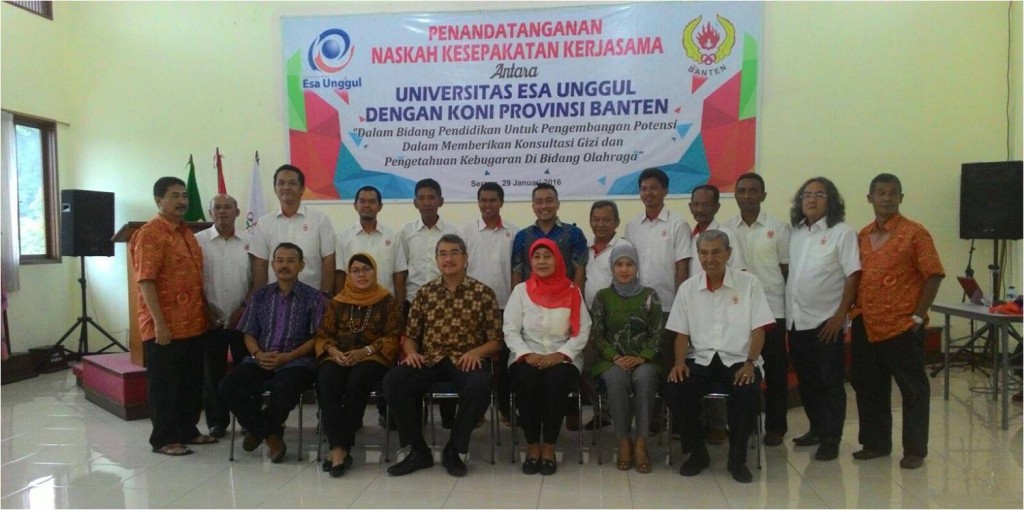 Kerjasama Universitas Esa Unggul dan KONI Provinsi Banten