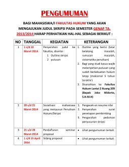 Fakultas Hukum Pengumuman Tentang Persyaratan Dan Lampiran Dalam Pengajuan Judul Skripsi Universitas Esa Unggul