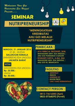 seminar gizi "meningkatkan kredibilitas ahli gizi melalui