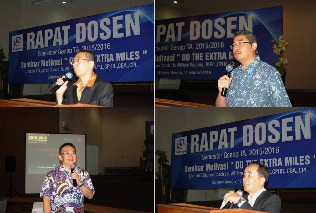 Pembicara di Acara Rapat Dosen Universitas Esa Unggul