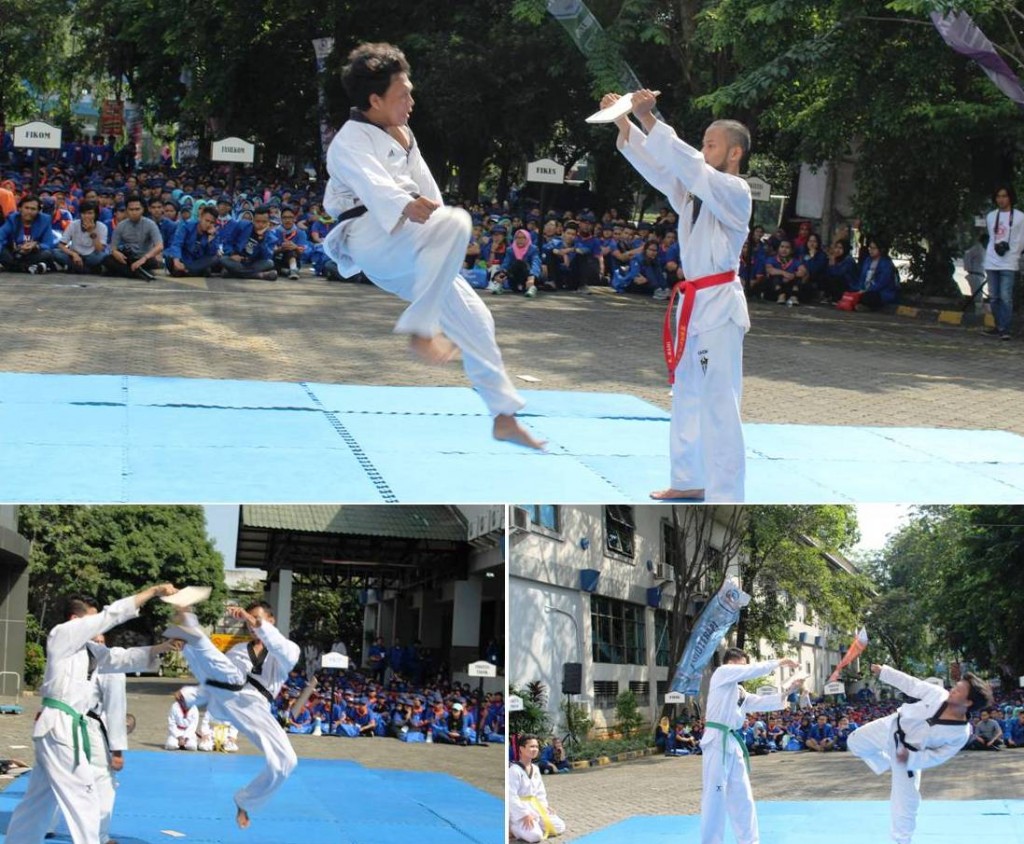 Atraksi Taekwondo Mahasiswa Universitas Esa Unggul