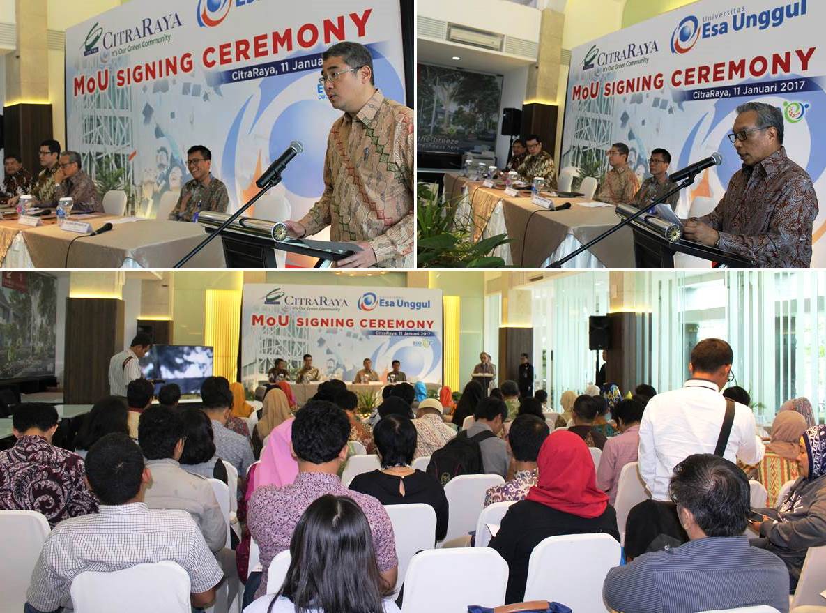 Kata Sambutan Oleh Rektor Universitas Esa Unggul dan Direktur PT Ciputra Residence