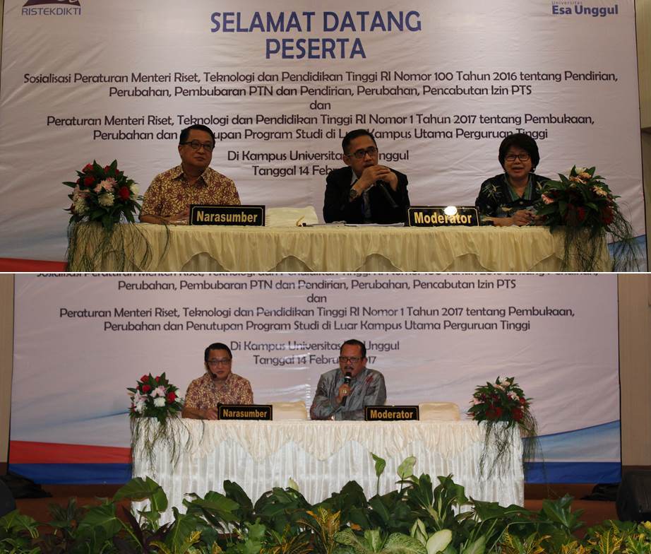 Narasumber Sosialisasi Pendirian dan Pencabutan Perguruan Tinggi
