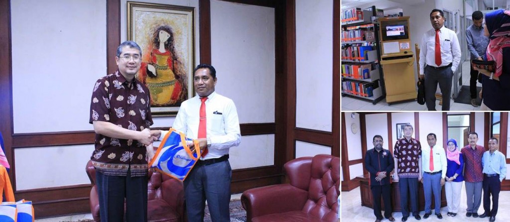 Rektor Universitas Dili Aurélio Sergio Cristovao Guterres bersama Rektor dan Warek Universitas Esa Unggul Rektor Universitas Dili Aurélio Sergio Cristovao Guterres bersama Rektor dan Warek Universitas Esa Unggul