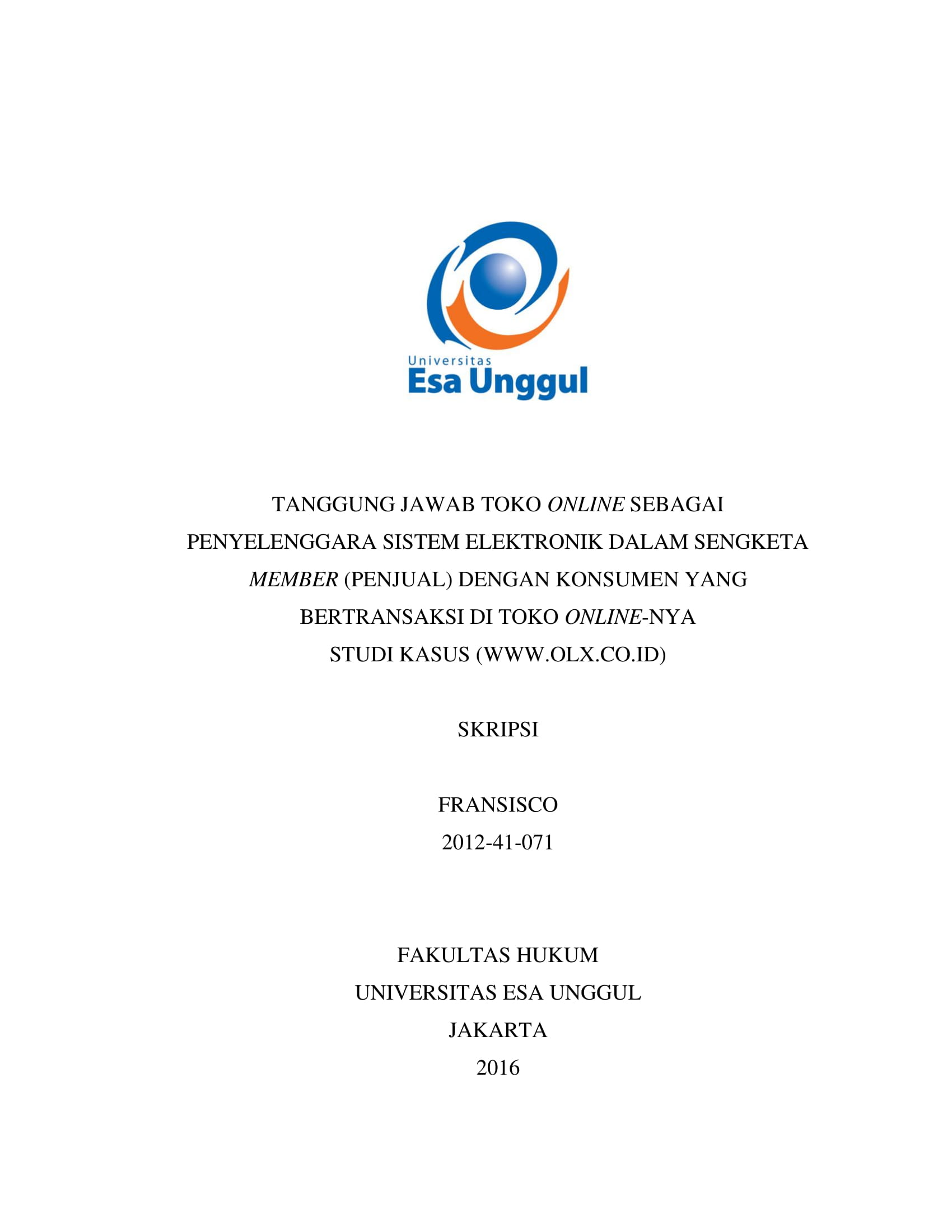 Tanggung Jawab Toko line Sebagai Penyelenggara Sistem Elektronik Dalam Sengketa Member Penjual Dengan Konsumen