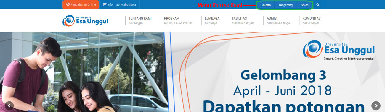 Menu Kontak Kami