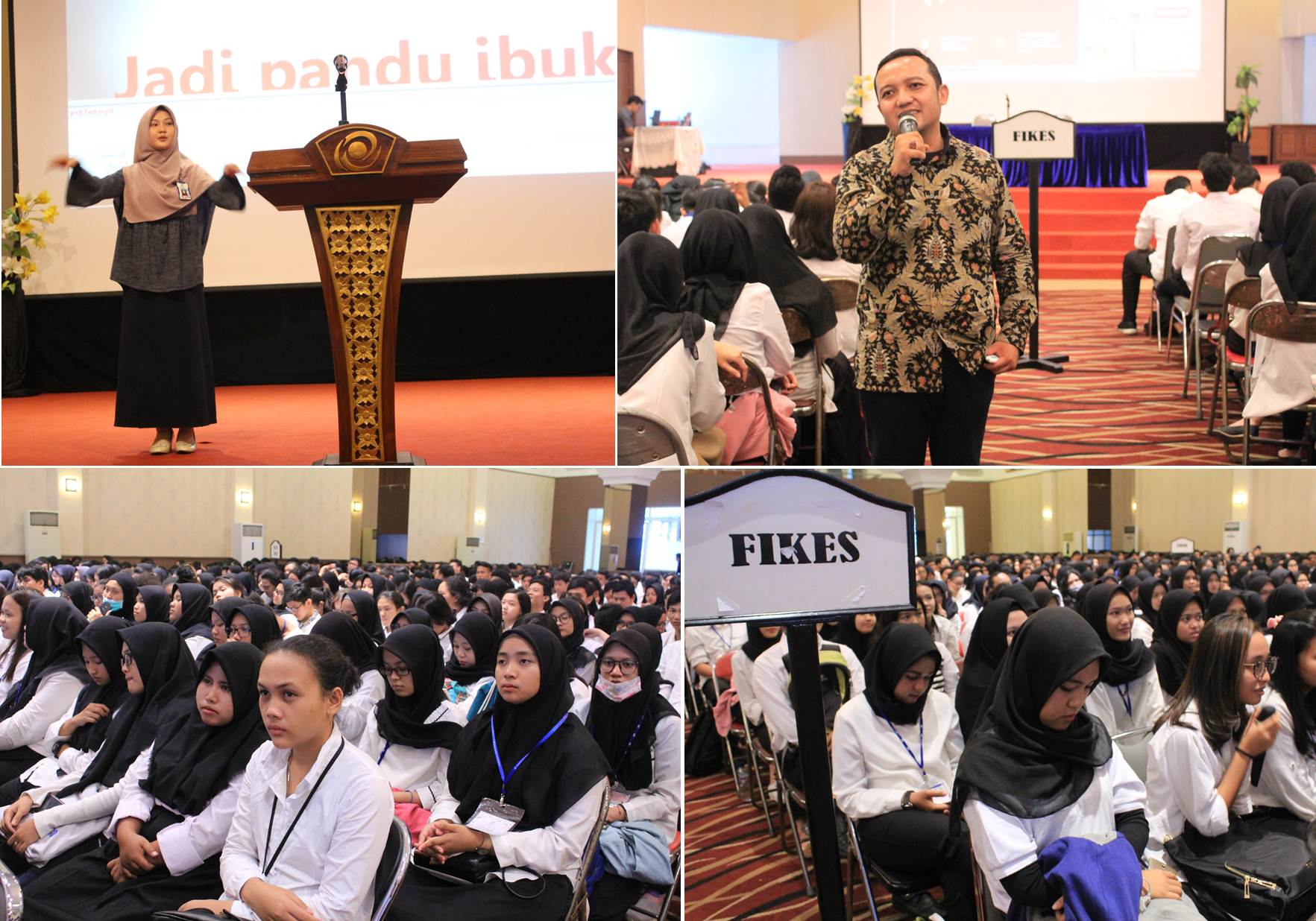 Serangkaian acara dalam Pre University mulai dari Menyanyikan Lagu Indonesia Raya hingg mendengarkan Pemateri