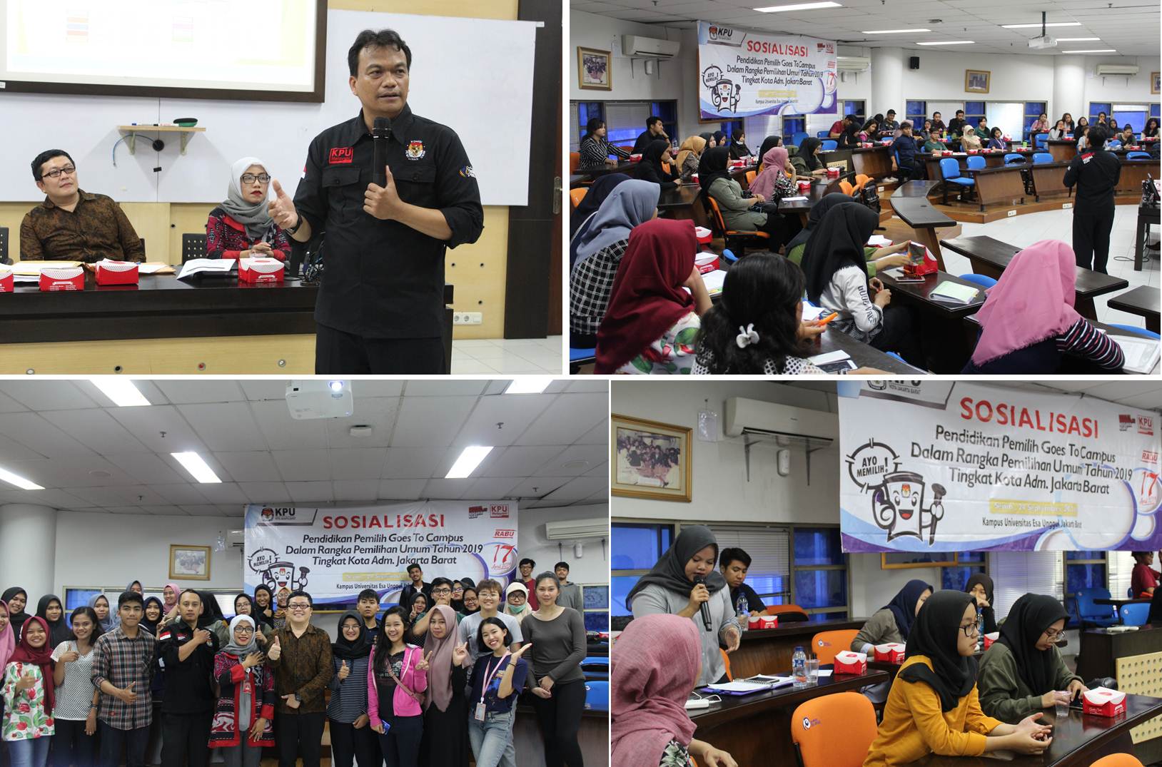Sosialisasi KPU di Esa Unggul
