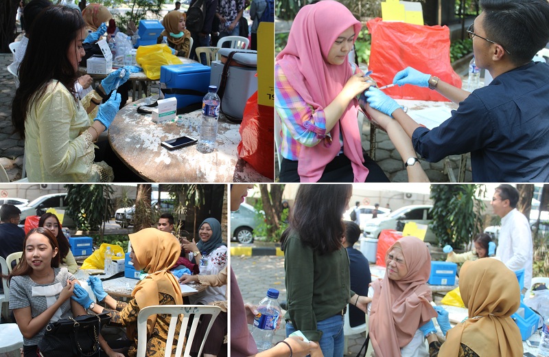 The scene during the Diphtheria injection.