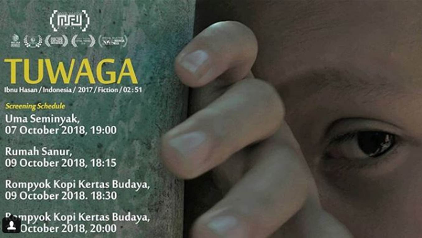 Poster Pemutaran Film Tuwaga di Ajang Festival Film Internasional Bali