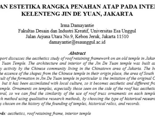Kajian Estetika Rangka Penahan Atap Pada Interior Kelenteng Jin De Yuan, Jakarta