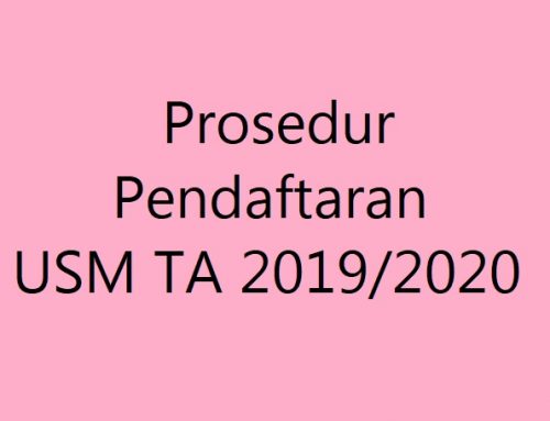 PROSEDUR PENDAFTARAN USM TA 2019/2020