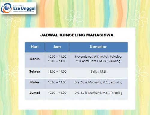Jadwal Konseling Mahasiswa