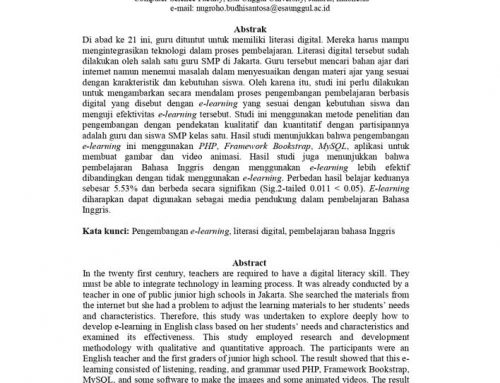 The Development and the Effectiveness of English E-Learning