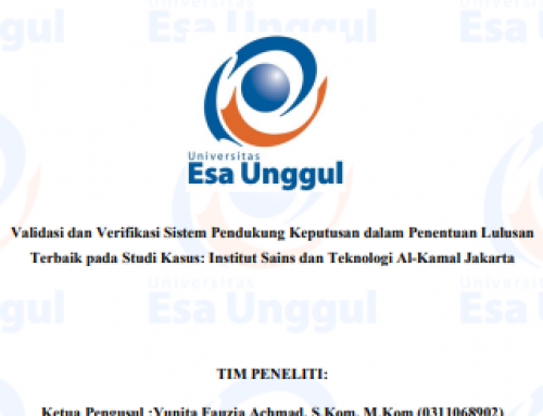 Validasi Dan Verifikasi Sistem Pendukung Keputusan Dalam Penentuan Lulusan Terbaik Pada Studi Kasus: Institut Sains Dan Teknologi Al-Kamal Jakarta