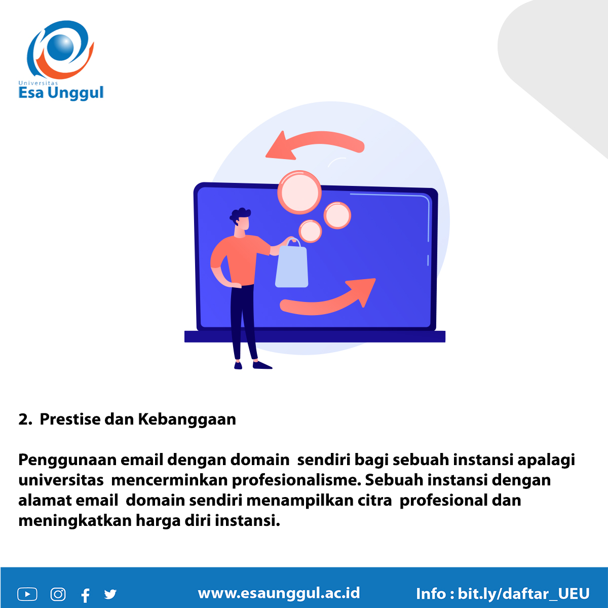 Menggunakan Email Resmi memunculkan rasa bangga