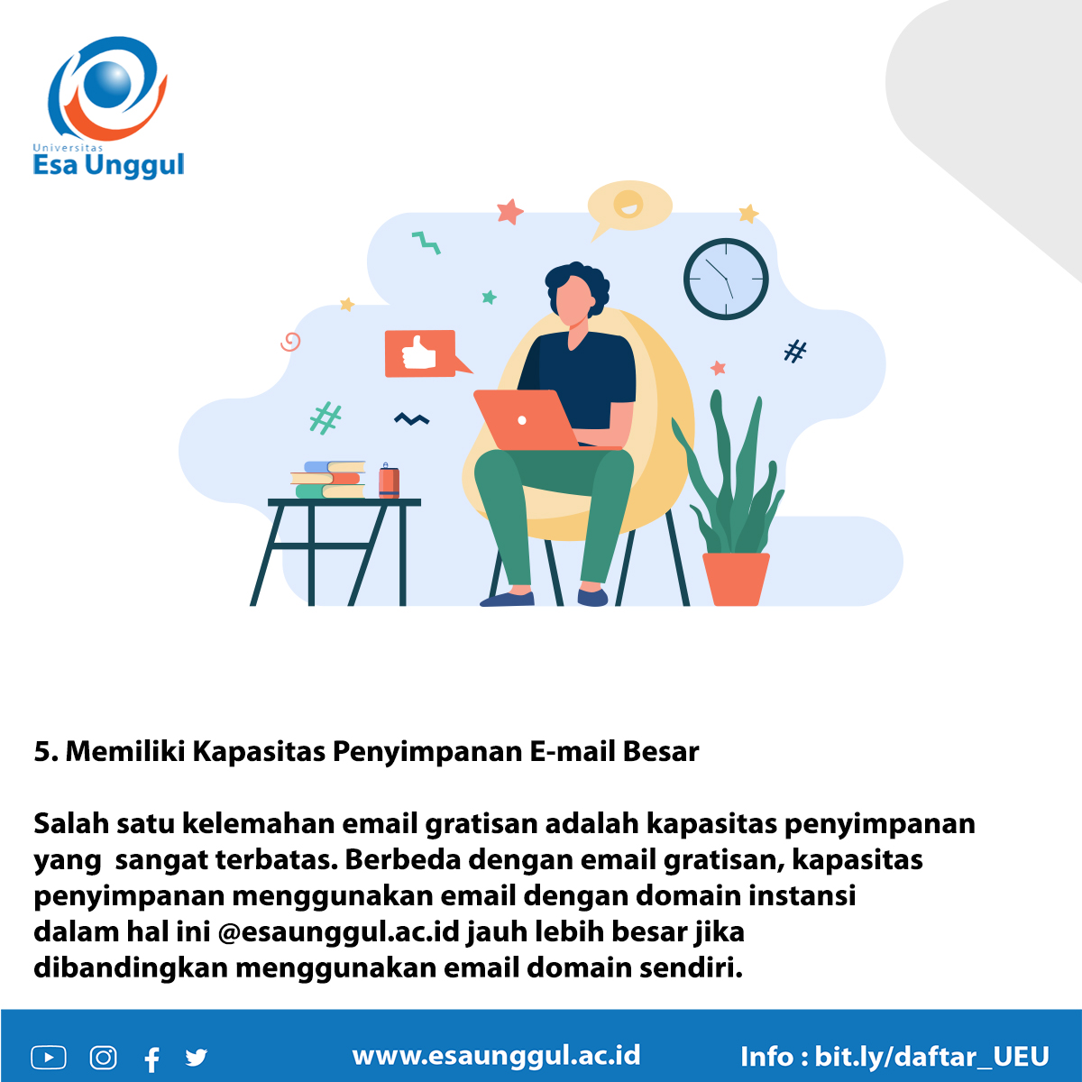 Memiliki Kapasitas Penyimpanan E-mail Besar