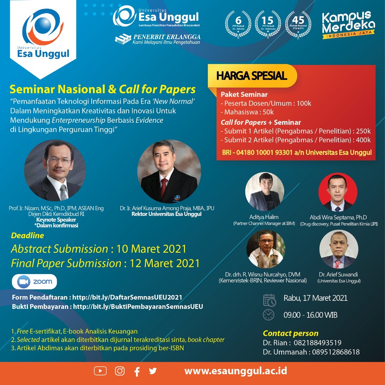Pemanfaatan Teknologi Informasi pada Era ‘New Normal’ dalam Meningkatkan Kreatifitas dan Inovasi untuk Mendukung Entrepreneurship Berbasis Evidence di Lingkungan Perguruan Tinggi