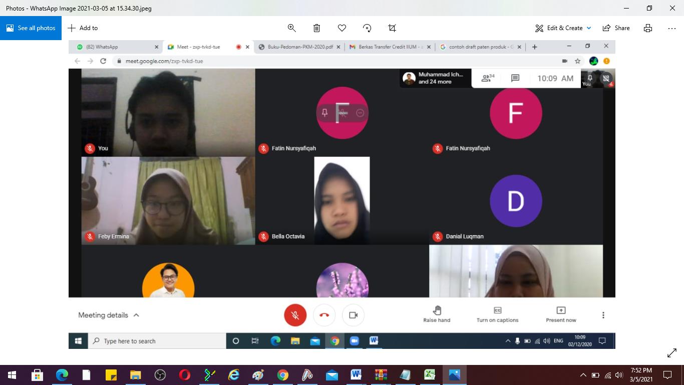 Suasana Saat pertukaran pelajar secara Daring