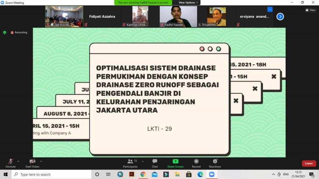 Snapshoot Karya Mahasiswa PWK UEU