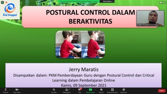 Materi Postural Control dalam Beraktivitas oleh Jerry Maratis, S.Ft., M.Fis