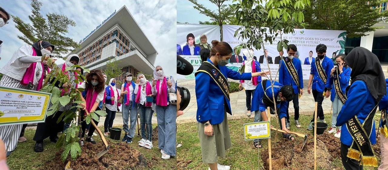 Gerakan Penanaman Pohon Universitas Esa Unggul Kampus Bekasi