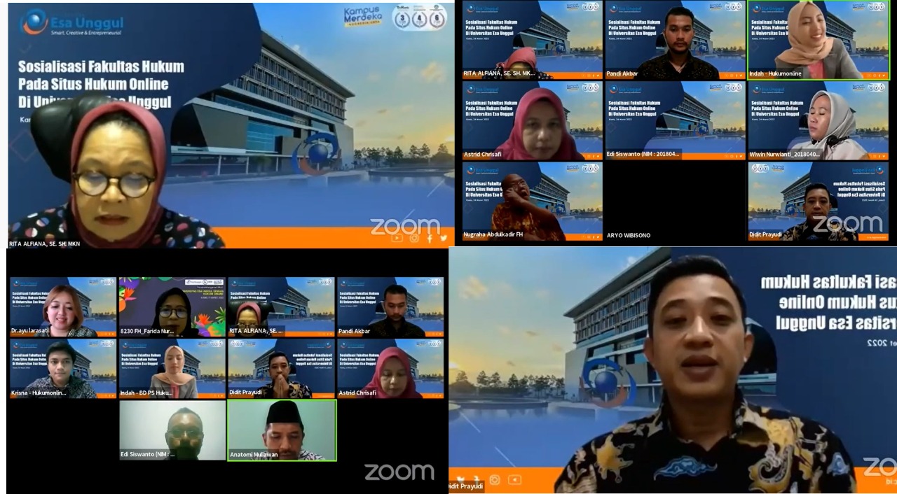 Universitas Esa Unggul Saat Acara dengan Hukum Online