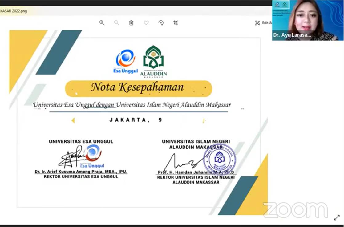 Nota Kesepahaman UEU dan UIN Alaudin Makassar