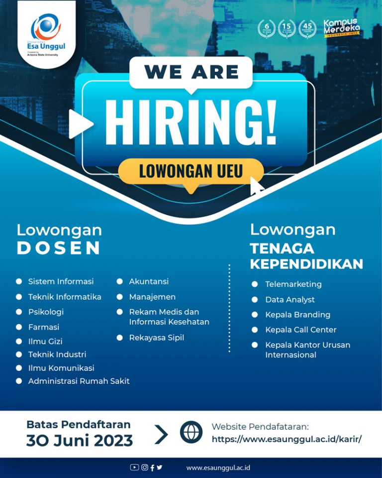 Lowongan kerja dosen universitas esa unggul universitas esa unggul