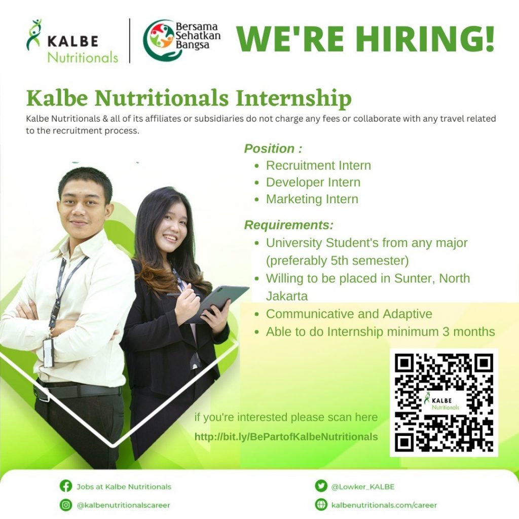 Lowongan Internship Kalbe
