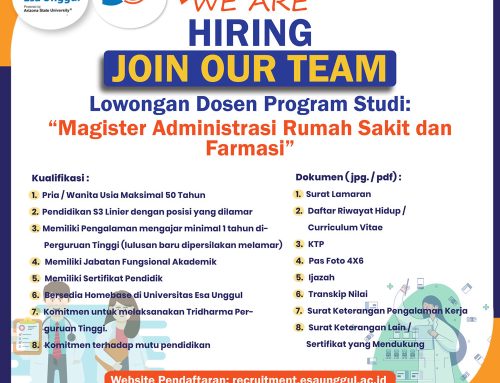 Lowongan Dosen Magister Administrasi Rumah Sakit dan Farmasi