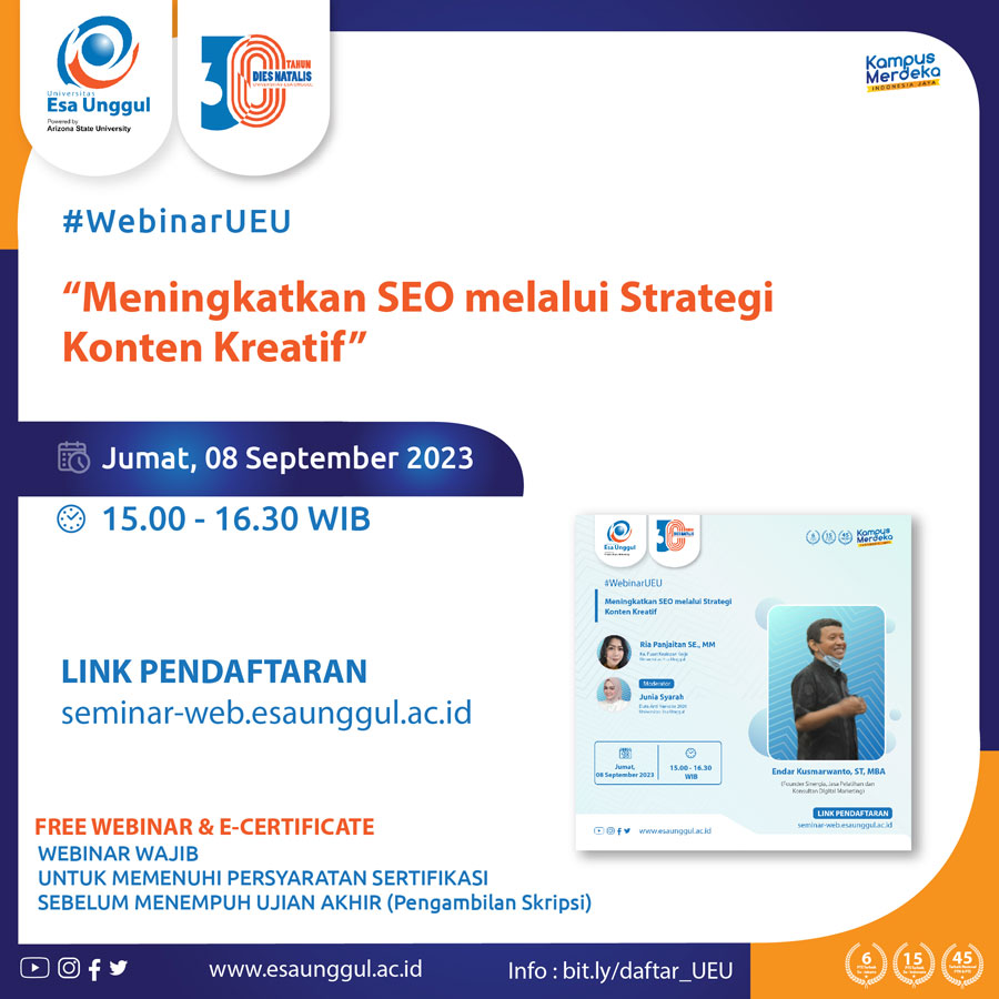 Webinar Meningkatkan SEO melalui Strategi Konten Kreatif